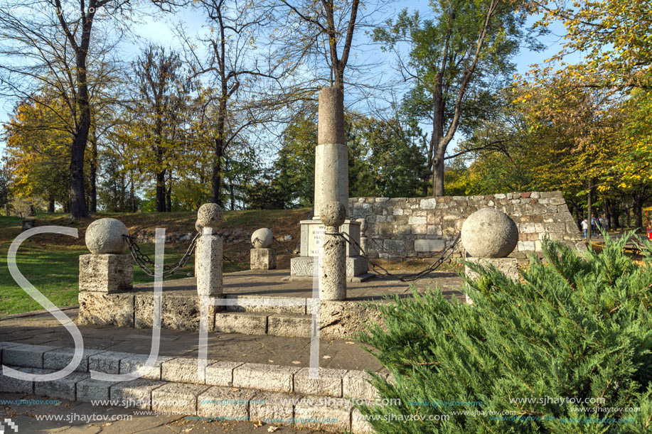 NIS, SERBIA- OCTOBER 21, 2017: Monument to Kniaz Milan in Fortress of City of Nis, Serbia