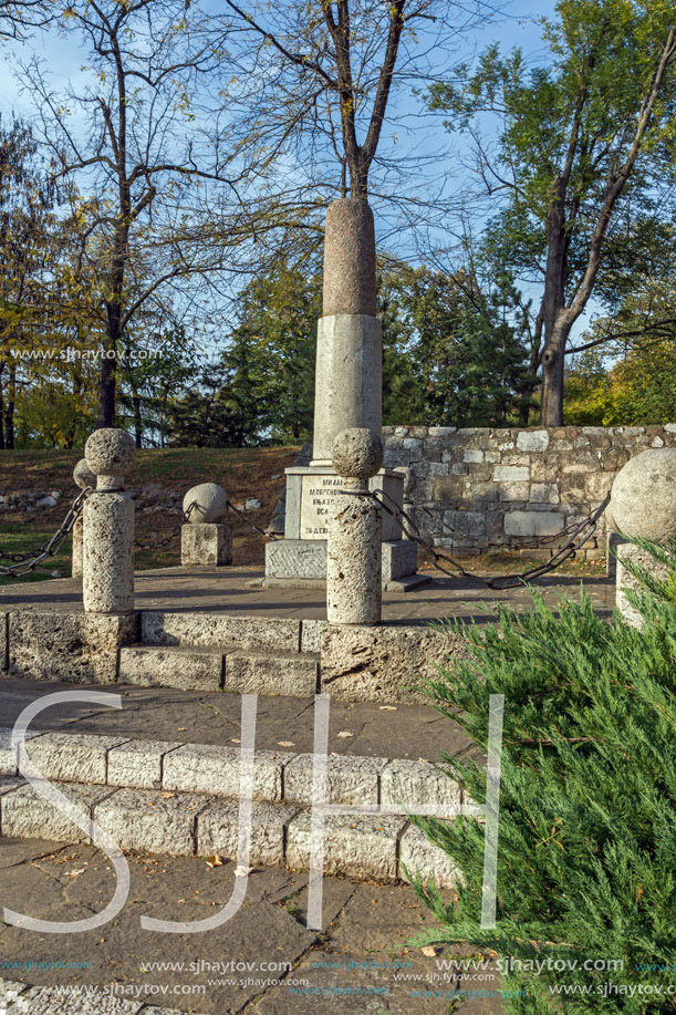 NIS, SERBIA- OCTOBER 21, 2017: Monument to Kniaz Milan in Fortress of City of Nis, Serbia