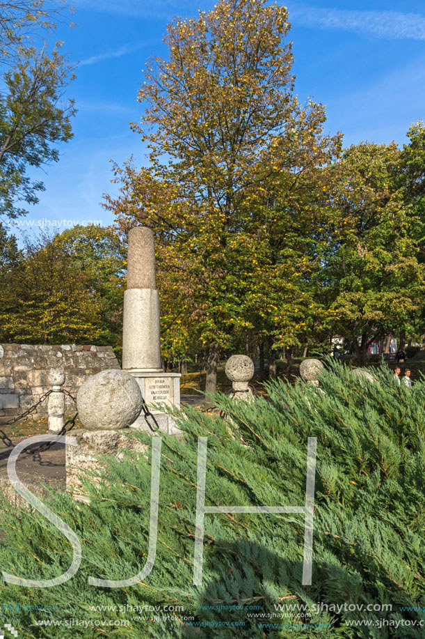 NIS, SERBIA- OCTOBER 21, 2017: Monument to Kniaz Milan in Fortress of City of Nis, Serbia