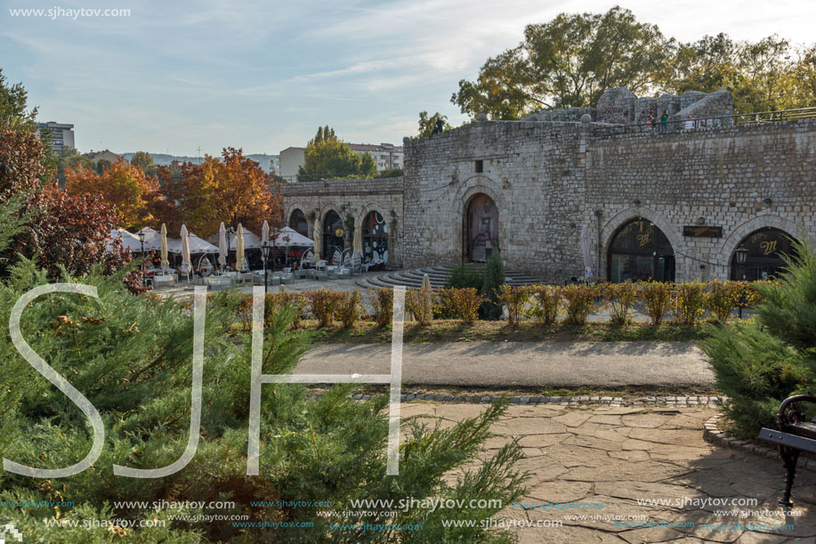 NIS, SERBIA- OCTOBER 21, 2017: -Sunset view of Beogradska Kapija in Fortress of City of Nis, Serbia