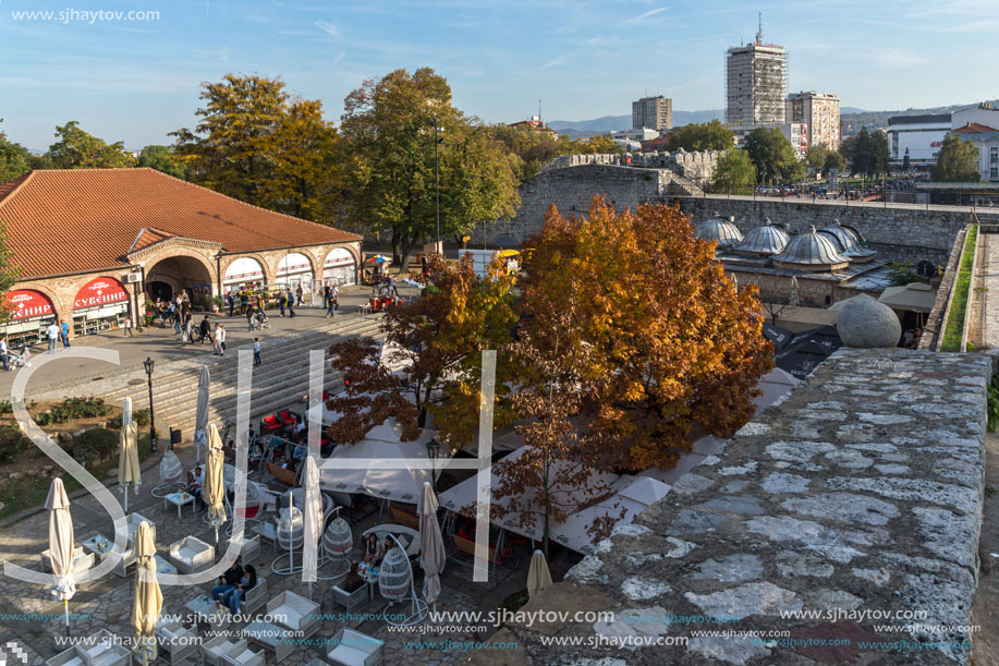 NIS, SERBIA- OCTOBER 21, 2017: Inside view of Fortress and park in City of Nis, Serbia