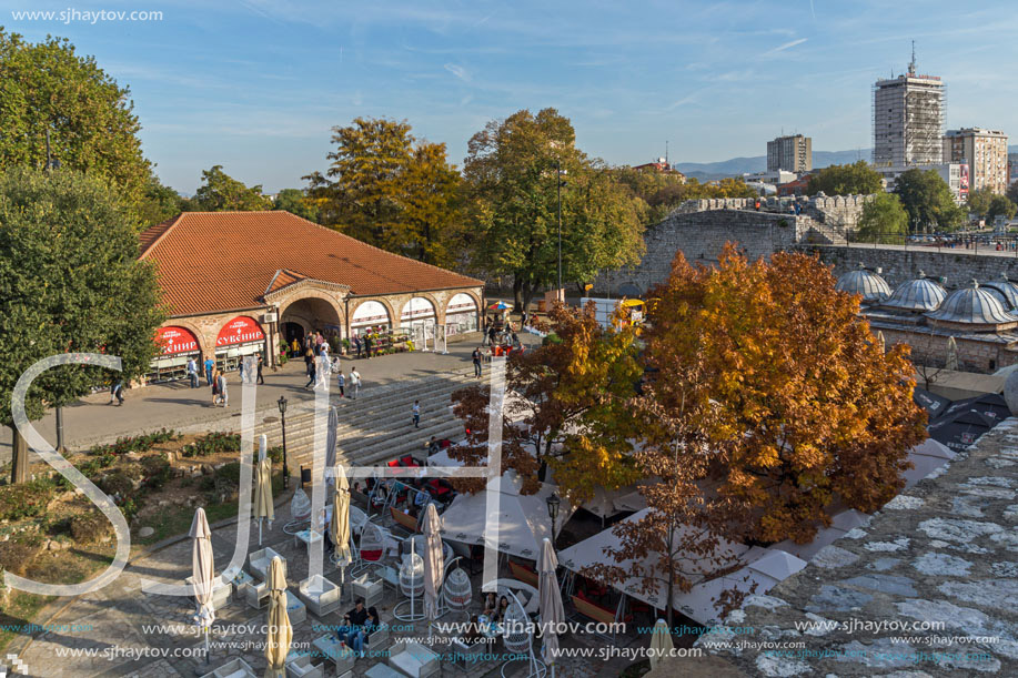 NIS, SERBIA- OCTOBER 21, 2017: Inside view of Fortress and park in City of Nis, Serbia