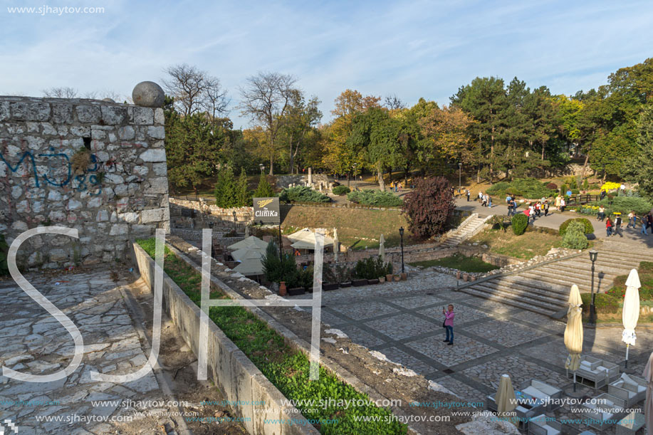 NIS, SERBIA- OCTOBER 21, 2017: Inside view of Fortress and park in City of Nis, Serbia