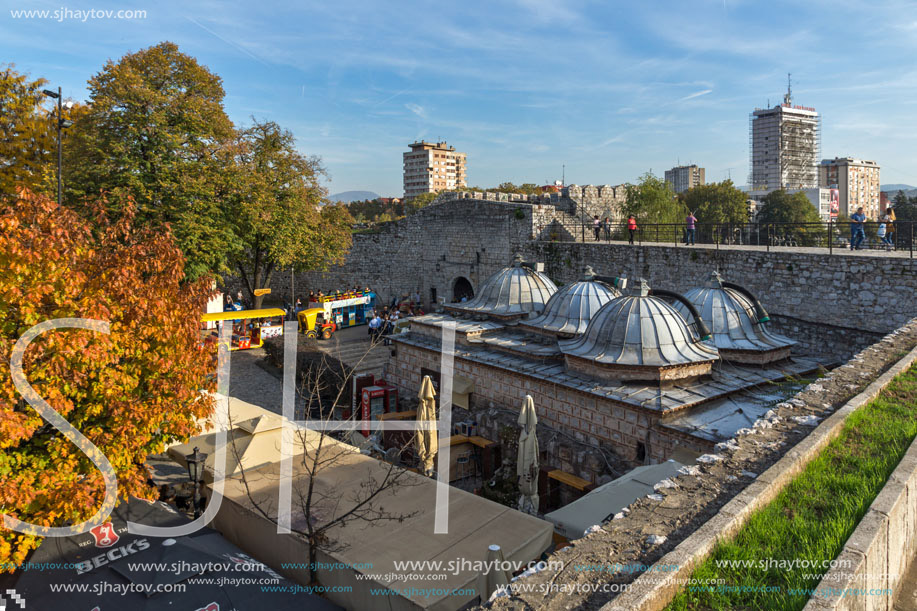 NIS, SERBIA- OCTOBER 21, 2017: Inside view of Fortress and park in City of Nis, Serbia