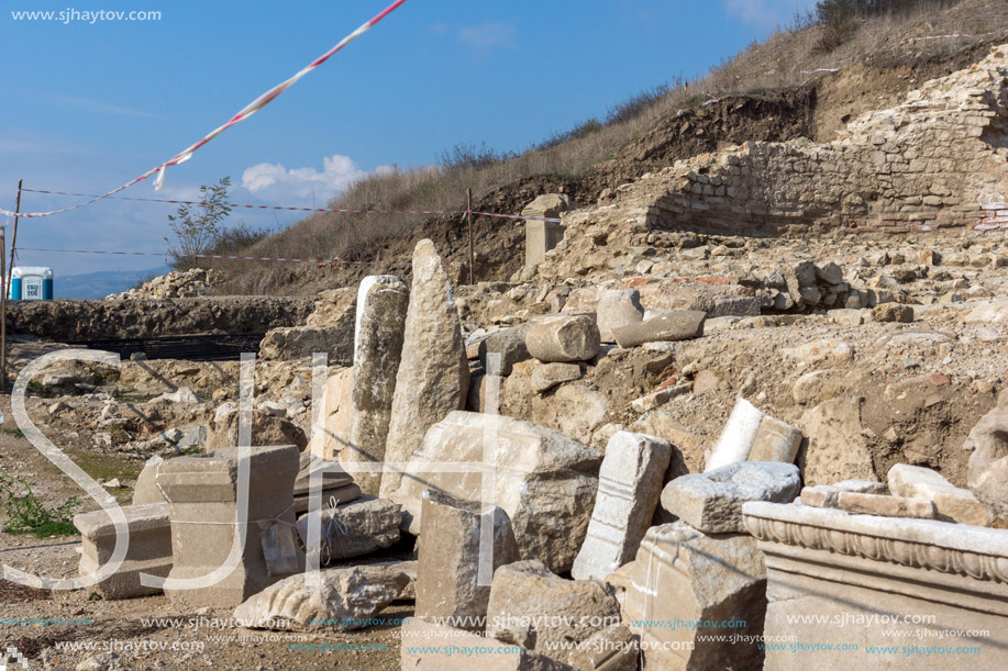 Heraclea Sintica -  Ruins of ancient Greek polis  built by Philip II of Macedon,  located near town of Petrich, Bulgaria