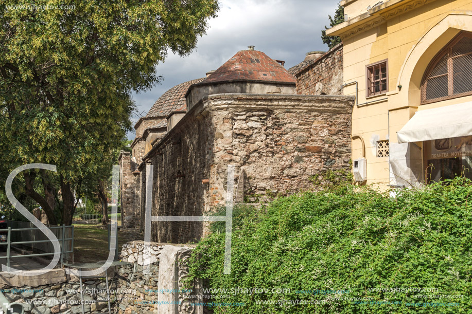 THESSALONIKI, GREECE - SEPTEMBER 30, 2017: Ottoman bathhouse Bey Hamam located at Egnatia street  in the center of city of Thessaloniki, Central Macedonia, Greece