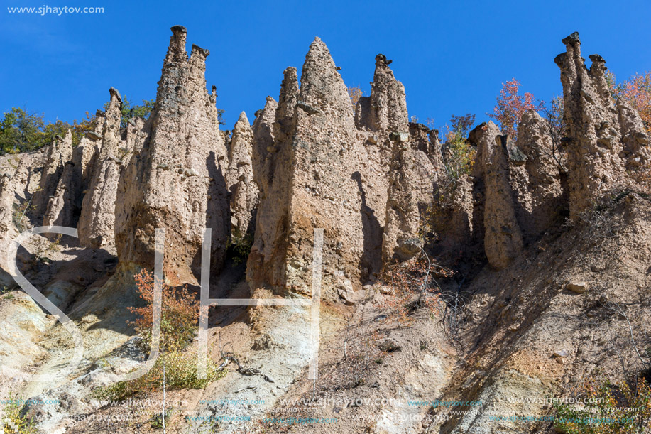 Amazing Autumn Landscape of Rock Formation Devil"s town in Radan Mountain, Serbia