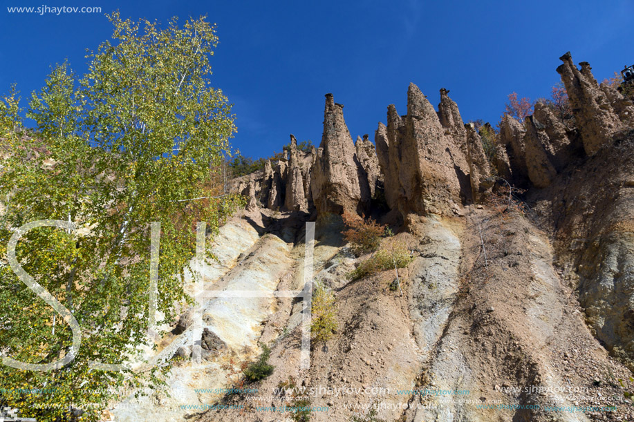 Amazing Autumn Landscape of Rock Formation Devil"s town in Radan Mountain, Serbia