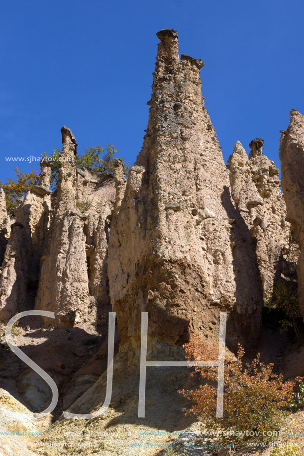 Amazing Autumn Landscape of Rock Formation Devil"s town in Radan Mountain, Serbia