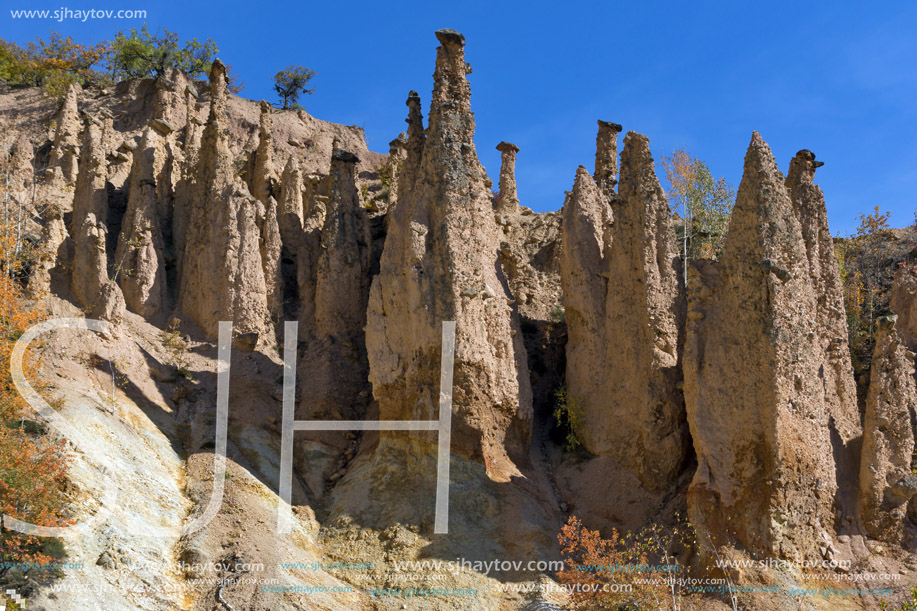 Amazing Autumn Landscape of Rock Formation Devil"s town in Radan Mountain, Serbia