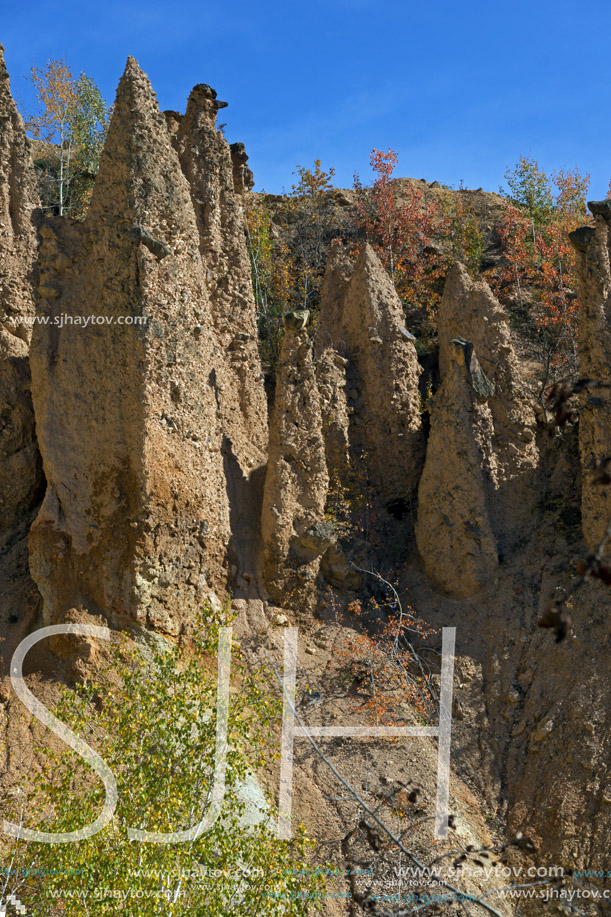 Amazing Autumn Landscape of Rock Formation Devil"s town in Radan Mountain, Serbia