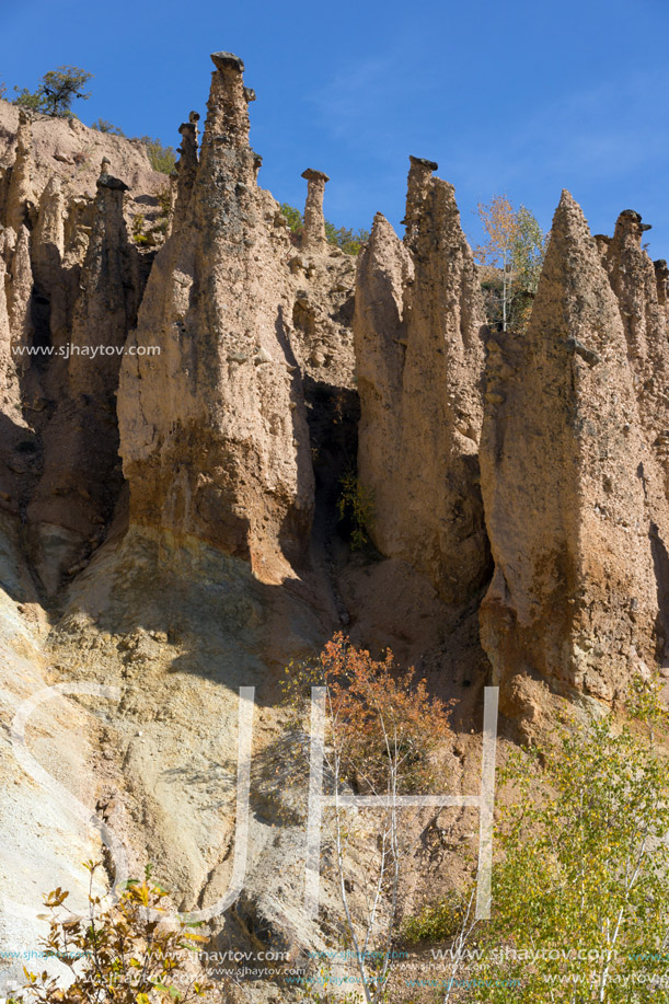 Amazing Autumn Landscape of Rock Formation Devil"s town in Radan Mountain, Serbia