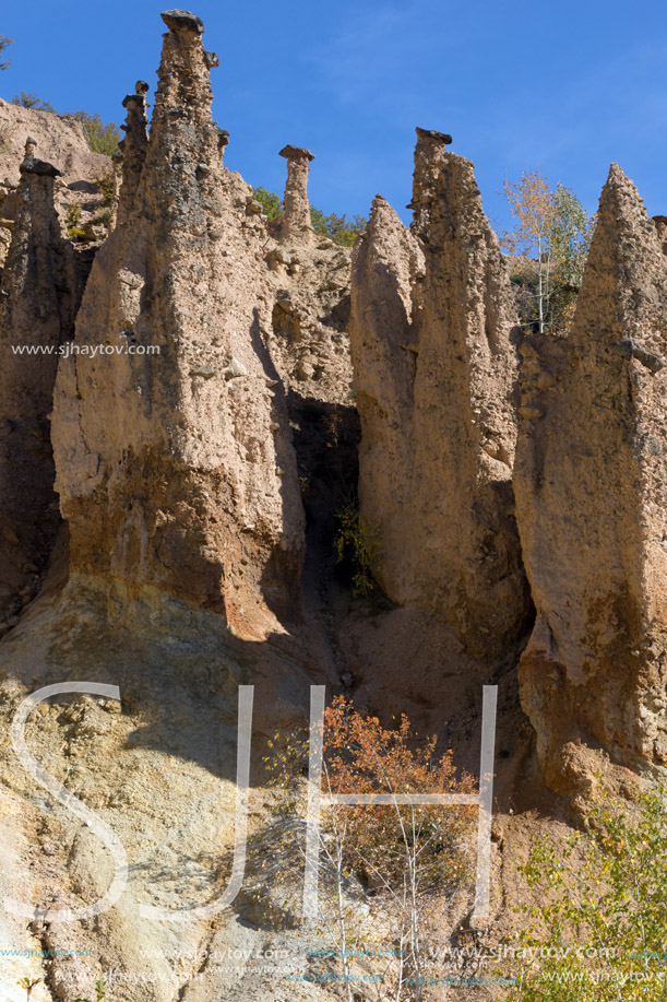 Amazing Autumn Landscape of Rock Formation Devil"s town in Radan Mountain, Serbia