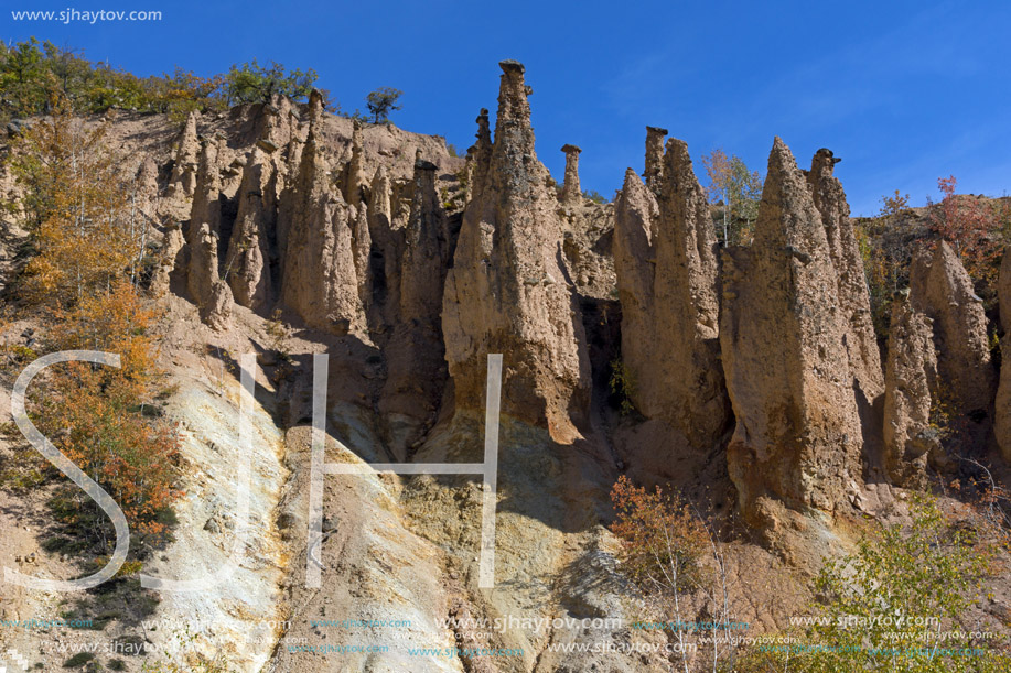 Amazing Autumn Landscape of Rock Formation Devil"s town in Radan Mountain, Serbia