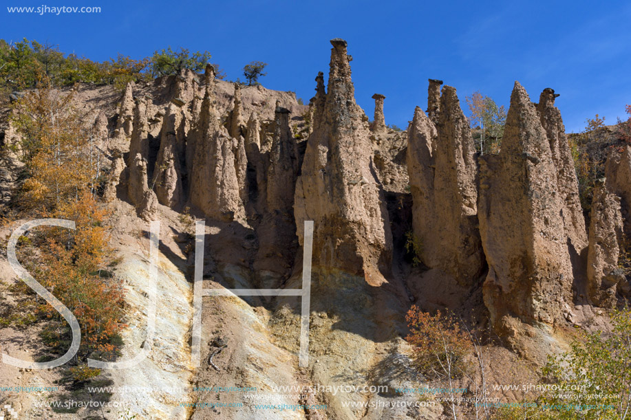 Amazing Autumn Landscape of Rock Formation Devil"s town in Radan Mountain, Serbia