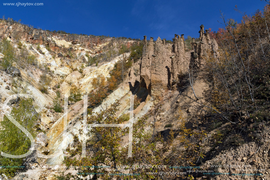 Amazing Autumn Landscape of Rock Formation Devil"s town in Radan Mountain, Serbia