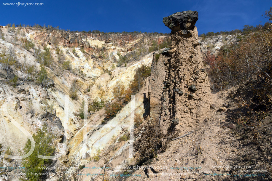 Amazing Autumn Landscape of Rock Formation Devil"s town in Radan Mountain, Serbia