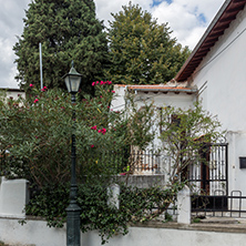 XANTHI, GREECE - SEPTEMBER 23, 2017: Street and old houses in old town of Xanthi, East Macedonia and Thrace, Greece