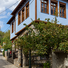 XANTHI, GREECE - SEPTEMBER 23, 2017: Street and old houses in old town of Xanthi, East Macedonia and Thrace, Greece