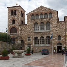 THESSALONIKI, GREECE - SEPTEMBER 30, 2017: Ancient Byzantine Church of  Saint Demetrius in the center of city of Thessaloniki, Central Macedonia, Greece