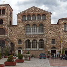 THESSALONIKI, GREECE - SEPTEMBER 30, 2017: Ancient Byzantine Church of  Saint Demetrius in the center of city of Thessaloniki, Central Macedonia, Greece