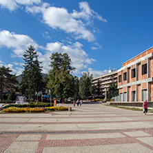 ETROPOLE, BULGARIA - SEPTEMBER 21, 2013: Panoramic view of town of Etropole, Sofia Province, Bulgaria