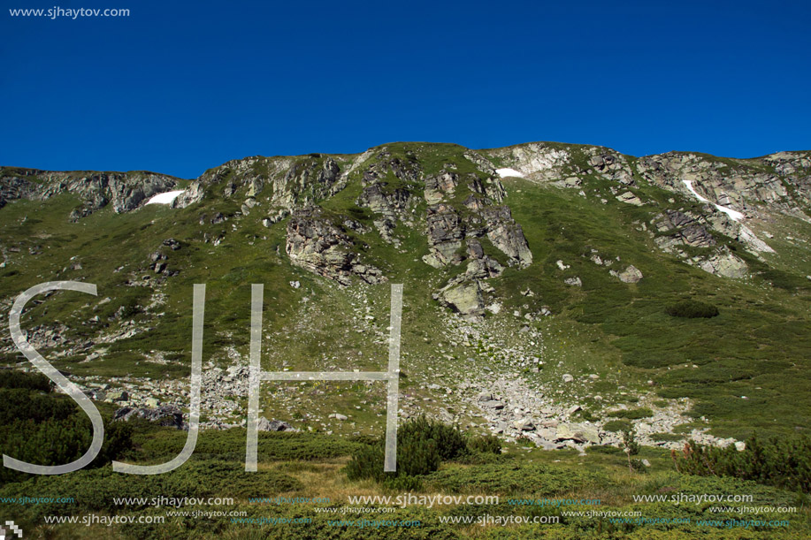 Landscape of Rila Mountan near, The Seven Rila Lakes, Bulgaria