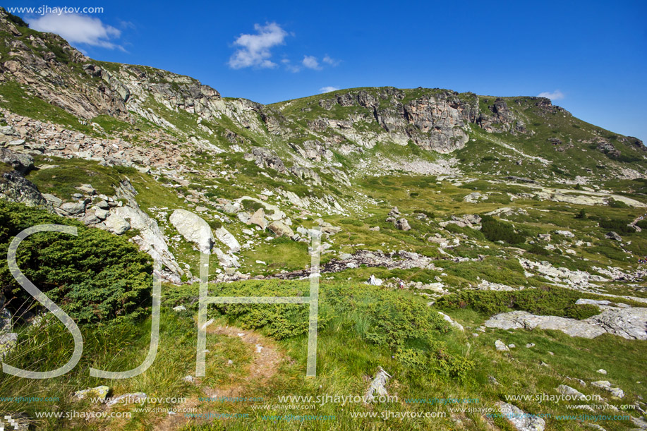 Landscape of Rila Mountan near, The Seven Rila Lakes, Bulgaria