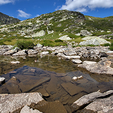 Amazing landscape of The Twin lake, The Seven Rila Lakes, Bulgaria