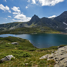 Amazing landscape of The Twin lake, The Seven Rila Lakes, Bulgaria