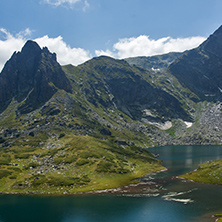 Amazing landscape of The Twin lake, The Seven Rila Lakes, Bulgaria