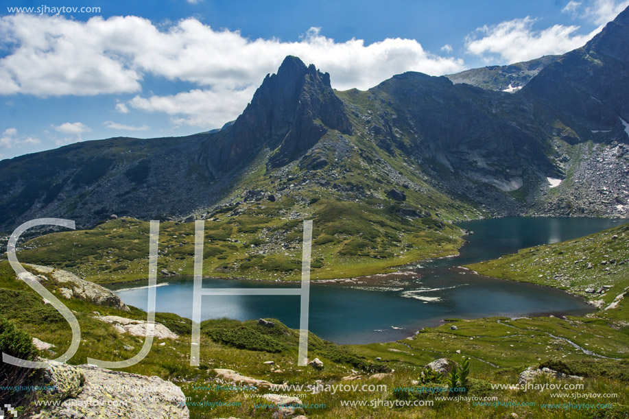 Amazing landscape of The Twin lake, The Seven Rila Lakes, Bulgaria