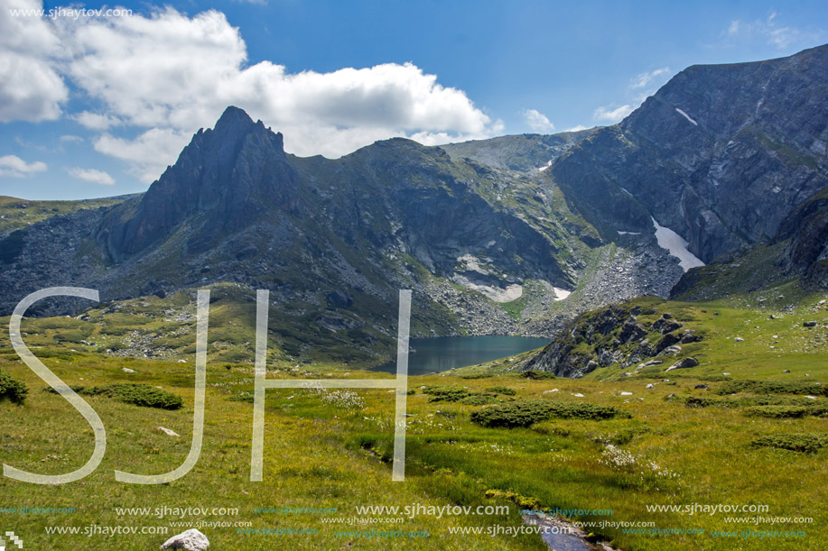 Amazing landscape of The Twin lake, The Seven Rila Lakes, Bulgaria