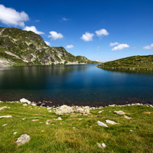 Amazing Landscape of The Kidney lake, The Seven Rila Lakes, Bulgaria