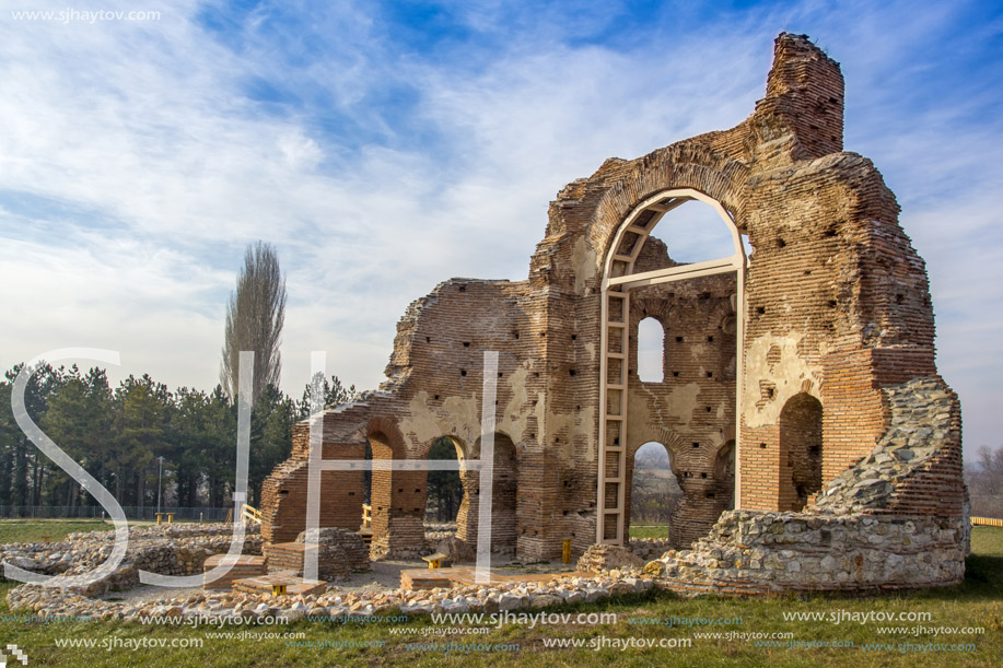 Red Church - large partially preserved late Roman (early Byzantine) Christian basilica near town of Perushtitsa, Plovdiv Region, Bulgaria