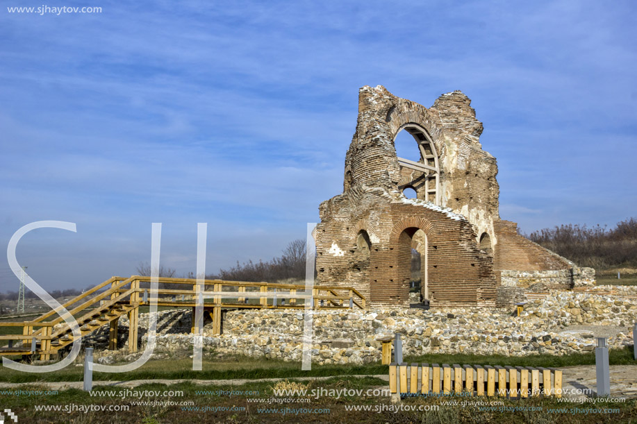 Red Church - large partially preserved late Roman (early Byzantine) Christian basilica near town of Perushtitsa, Plovdiv Region, Bulgaria