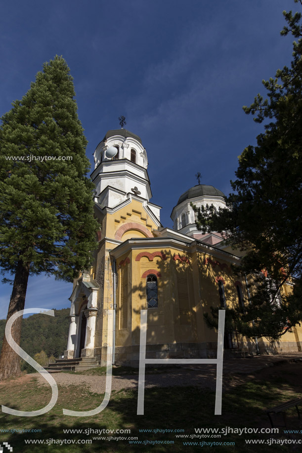 KREMIKOVTSI MONASTERY, BULGARIA - NOVEMBER 3, 2013:  Building in Kremikovtsi Monastery  of Saint George, Sofia City Region,  Bulgaria