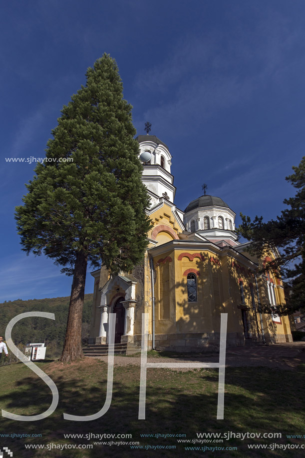 KREMIKOVTSI MONASTERY, BULGARIA - NOVEMBER 3, 2013:  Building in Kremikovtsi Monastery  of Saint George, Sofia City Region,  Bulgaria