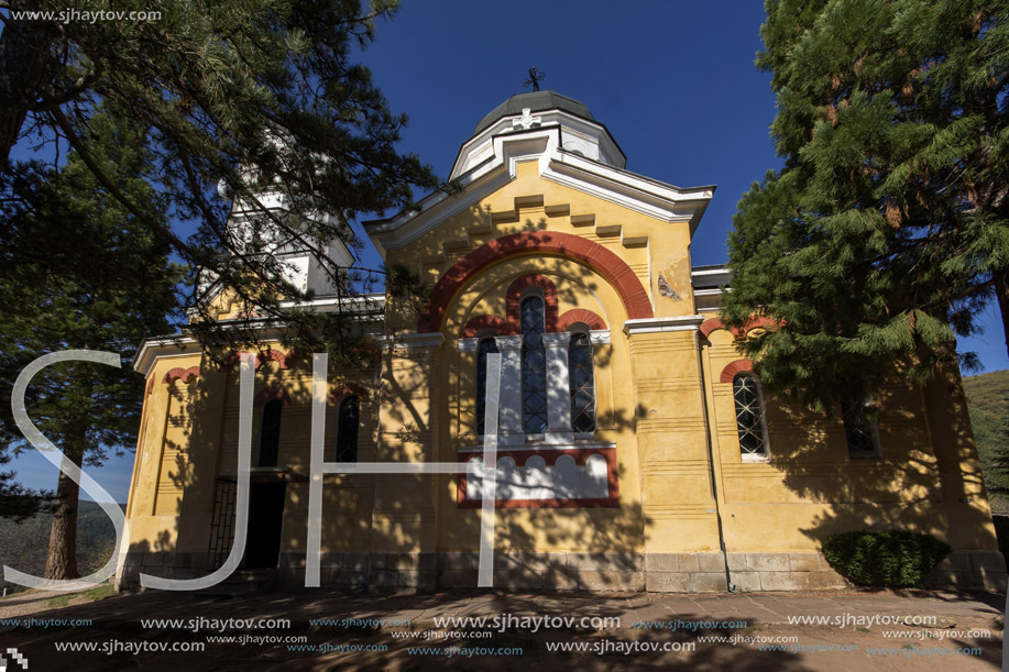 KREMIKOVTSI MONASTERY, BULGARIA - NOVEMBER 3, 2013:  Building in Kremikovtsi Monastery  of Saint George, Sofia City Region,  Bulgaria