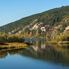 Autumn Landscape of Iskar River near Pancharevo lake, Sofia city Region, Bulgaria