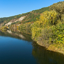 Autumn Landscape of Iskar River near Pancharevo lake, Sofia city Region, Bulgaria