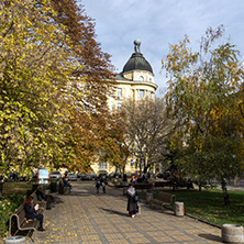 SOFIA, BULGARIA -NOVEMBER 12, 2017: Old Building in the center of city of Sofia, Bulgaria