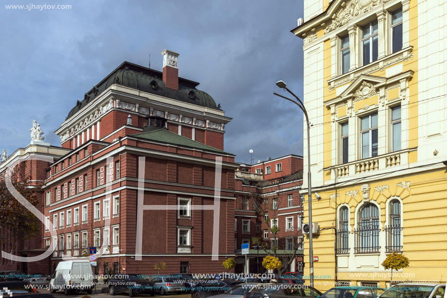 SOFIA, BULGARIA - NOVEMBER 12, 2017: National Theatre Ivan Vazov in Sofia, Bulgaria