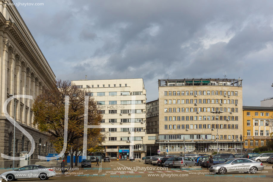 SOFIA, BULGARIA -NOVEMBER 12, 2017: Building in the center of city of Sofia, Bulgaria