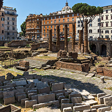 ROME, ITALY - JUNE 23, 2017: Amazing view of Largo di Torre Argentina in city of Rome, Italy