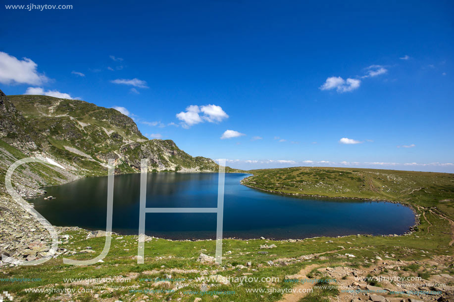 Amazing Landscape of The Kidney lake, The Seven Rila Lakes, Bulgaria