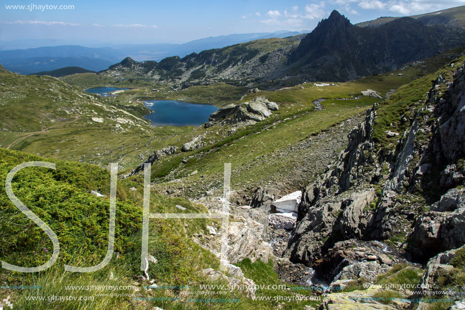 Amazing Landscape of The Twin lake, The Seven Rila Lakes, Bulgaria