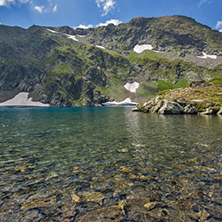 Amazing Landscape of The Eye lake, The Seven Rila Lakes, Bulgaria