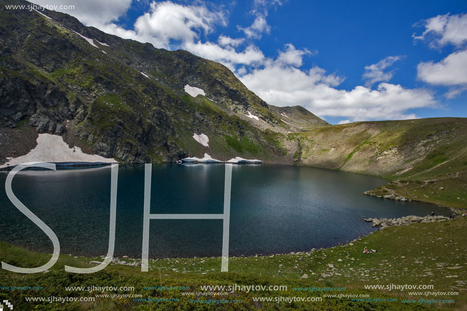 Amazing Landscape of The Eye lake, The Seven Rila Lakes, Bulgaria