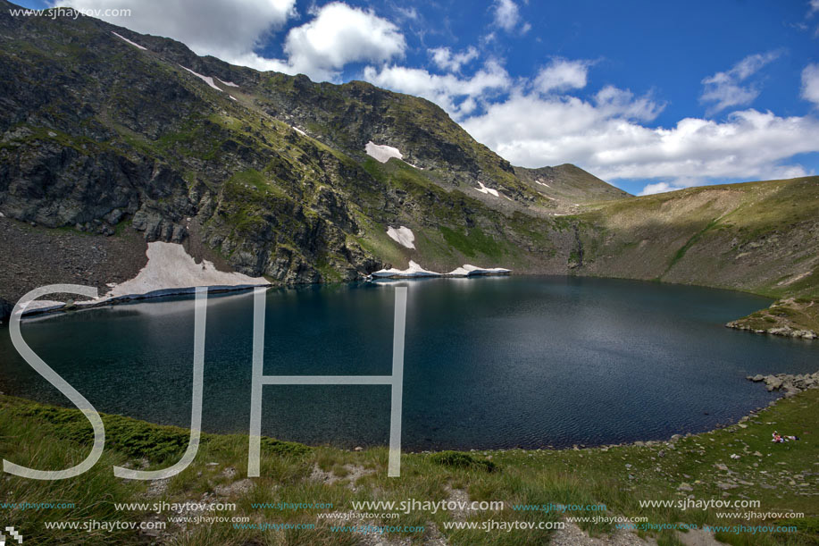 Amazing Landscape of The Eye lake, The Seven Rila Lakes, Bulgaria